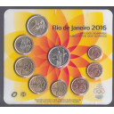 2016 - SLOVACCHIA  Olimpiadi Rio de Janeiro 9 monete di Zecca in folder